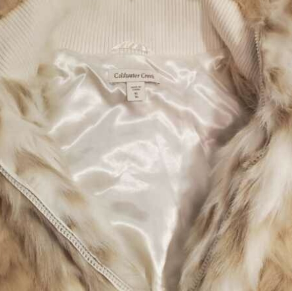 NWOT! Coldwater Creek Fur Vest Sz 16 - Picture 3 of 4
